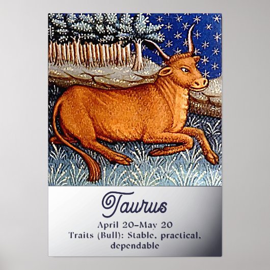 Stier de stier sterrenbeeld Verjaardagsfeest Folie Afdrukken (Voorkant)