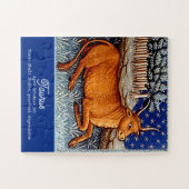 Stier de stier sterrenbeeld Verjaardagsfeest Legpuzzel (Horizontaal)