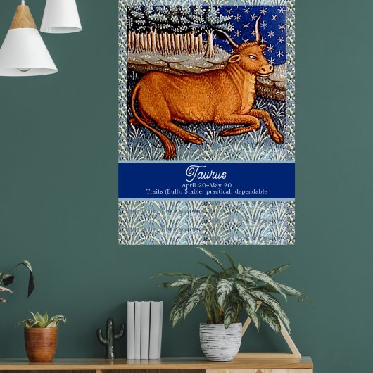 Stier de stier sterrenbeeld Verjaardagsfeest Poster (Woonkamer 1)