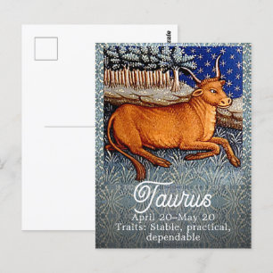 Stier de Stier Sterrenbeeld Verjaardagsfeestje Briefkaart