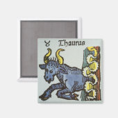 Stier de stier,  tekenen van de dierenriem magneet (Voorkant / Achterkant)