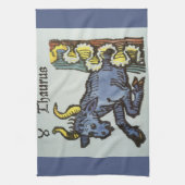 Stier de stier,  tekenen van de dierenriem theedoek (Verticaal)