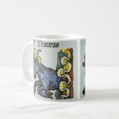 Stier de Stier, Vintage Tekens van de Dierenriem Koffiemok (Voorkant links)