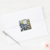 Stier de Stier, Vintage Tekens van de Dierenriem Vierkante Sticker (Envelop)