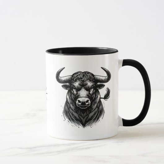 Stier De Stier Zodiac Astrologie Cadeau Mok (Rechts)