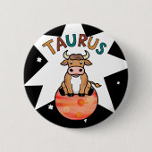 Stier de Stier zodiac ster Ronde Button 5,7 Cm (Voorkant)