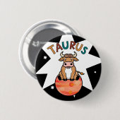 Stier de Stier zodiac ster Ronde Button 5,7 Cm (Voorkant /achterkant)