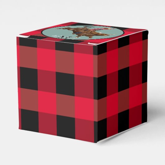  stier die een cowboy gebruikt bedankdoosjes (Voorkant Zijde)