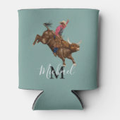  stier die een cowboy gebruikt blikjeskoeler (Voorkant)