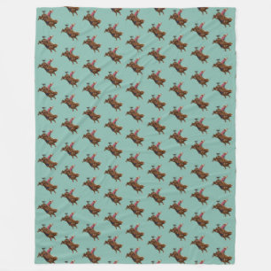  stier die een cowboy gebruikt fleece deken