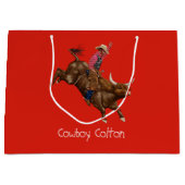 stier die een cowboy gebruikt groot cadeauzakje (Voorkant)