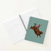  stier die een cowboy gebruikt notitieboek (Binnen)