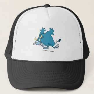 stier die oplaadt cartoon trucker pet