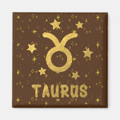 Stier Dierenriem Aardige Bruine Magneet (Voorkant)