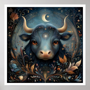 Stier Dierenriem Geboortetekens Astrologie Hemelli Poster