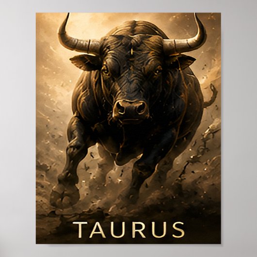 Stier Dierenriem Stier Hemels Astrologie Symbool Poster (Voorkant)