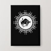 Stier Dierenriemsymbool met Hemelse Sterrenexplosi Button (Voorkant)
