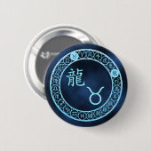 Stier/draak Ronde Button 5,7 Cm (Voorkant /achterkant)