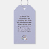 Stier dromen - Slaperig Zodiac Bunny Patroon Cadeaulabel (Achterkant)