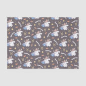 Stier dromen - Slaperig Zodiac Bunny Patroon Tissuepapier (Voorkant)