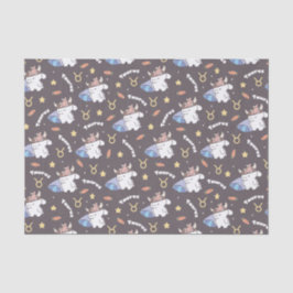 Stier dromen - Slaperig Zodiac Bunny Patroon Tissuepapier