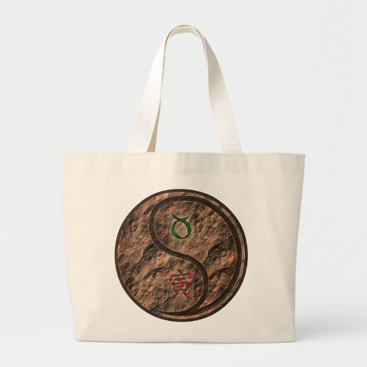 Stier en aarde tijger grote tote bag (Voorkant)