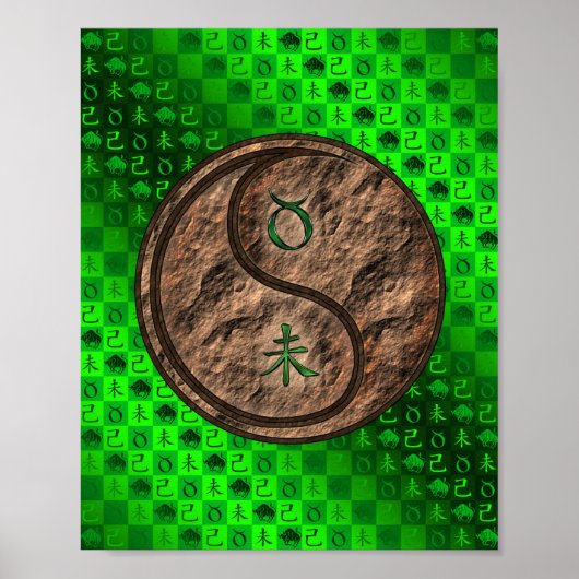 Stier en aardgeit poster (Voorkant)