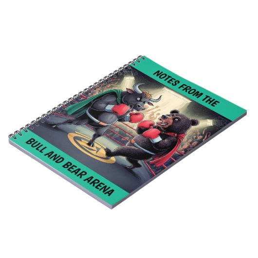 Stier en Beer Gepersonaliseerd Notitieboek (Linkerzijde)