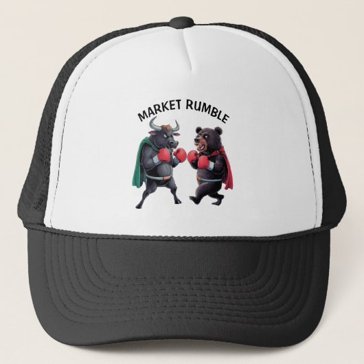 Stier en Beer Gepersonaliseerd Trucker Pet (Voorkant)