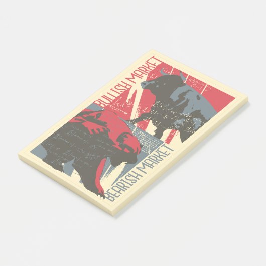 Stier- en Beermarkt - Cadeau voor Day Traders Post-it® Notes (Schuin)