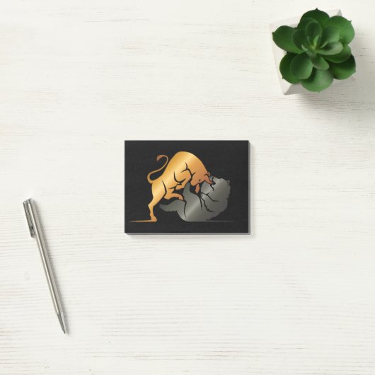 Stier- en beursohandeledendesign post-it® notes (Kantoor)
