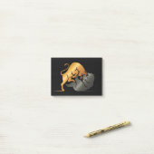 Stier- en beursohandeledendesign post-it® notes (Op bureau)