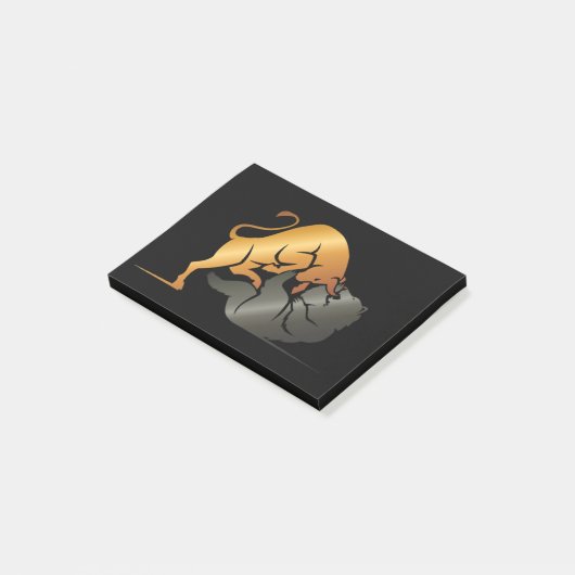 Stier- en beursohandeledendesign post-it® notes (Schuin)