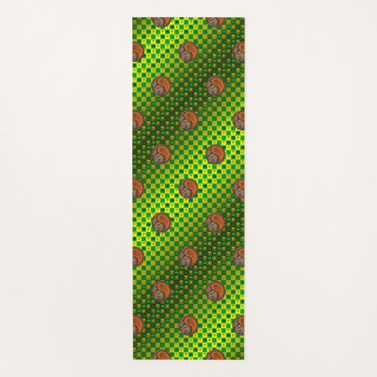 Stier en houten aap yogamat (Voorkant)