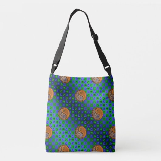 Stier en houtox crossbody tas (Achterkant)