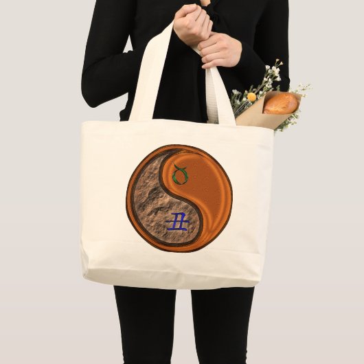 Stier en houtox grote tote bag (Voorkant (product))