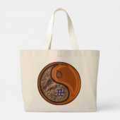 Stier en houtox grote tote bag (Achterkant)