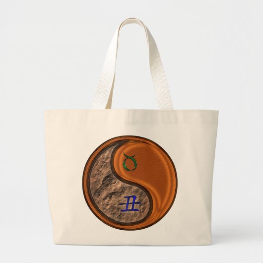 Stier en houtox grote tote bag (Voorkant)