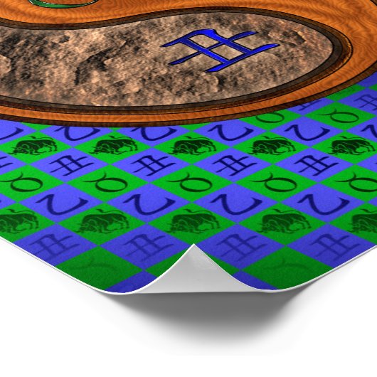 Stier en houtox poster (Hoek)