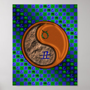 Stier en houtox poster