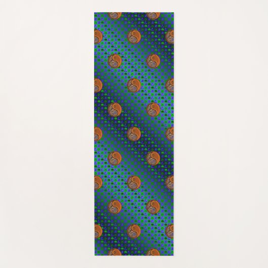 Stier en houtox yogamat (Voorkant)