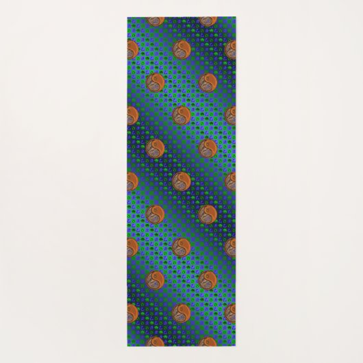 Stier en houtox yogamat (Achterkant)