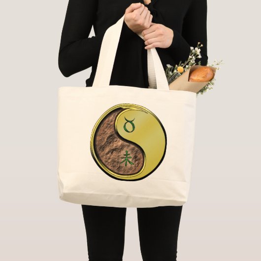 Stier- en metaalgeit grote tote bag (Voorkant (product))