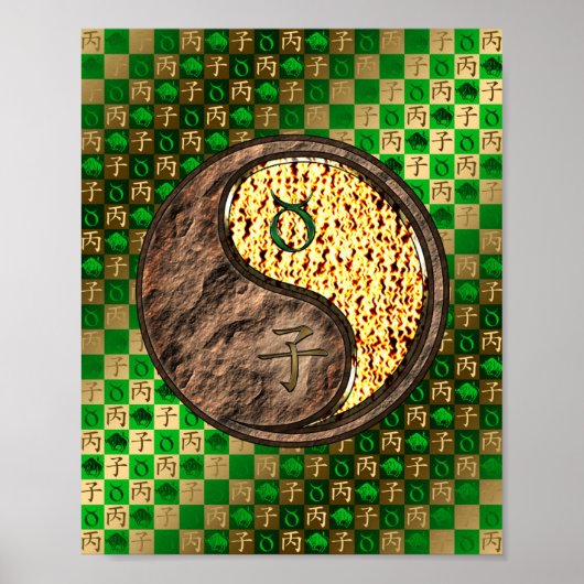 Stier en vuursnelheid poster (Voorkant)