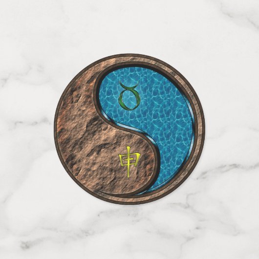 Stier en wateraap confetti (Kleine voorkant)