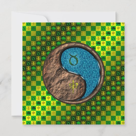 Stier en wateraap kaart (Voorkant)