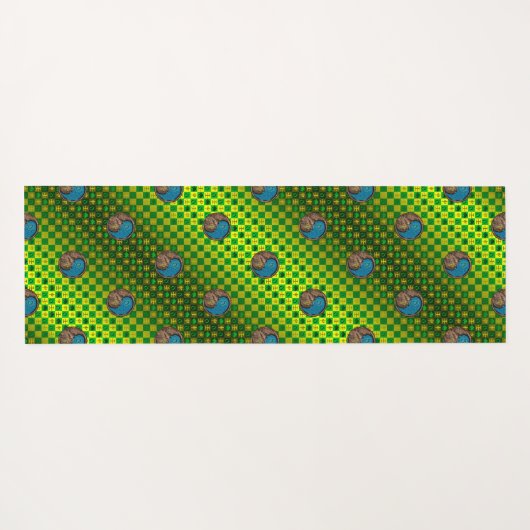 Stier en wateraap yogamat (Achterkant (horizontaal))