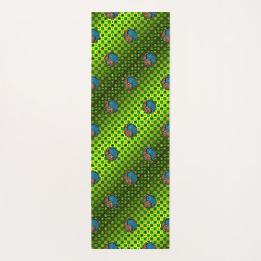 Stier en wateraap yogamat (Achterkant)