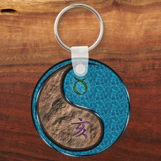 Stier en waterbeer sleutelhanger (Voorkant)