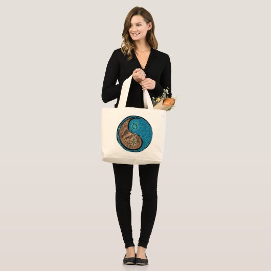 Stier en watergeit grote tote bag (Voorkant (model))